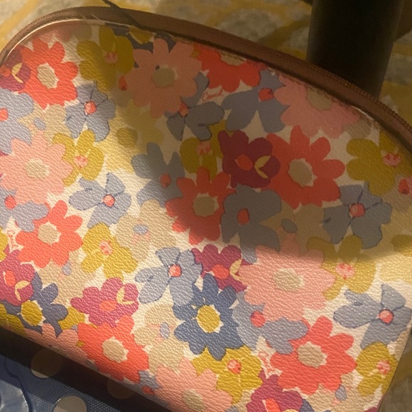 Coach Floral Cosmetic Bag - Pink, Blue, Yellow - Picture 2 of 5